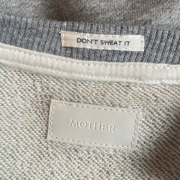 Mother The Drop warmup gray sweatshirt No Rain No Flowers XS NWT - Picture 5 of 8